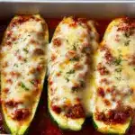 "Keto Chicken Parmesan Zucchini Boats Recipe