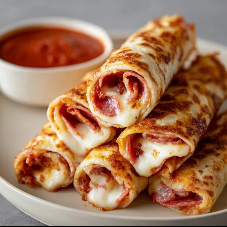 "11-Minute Cheesy Pepperoni Pizza Roll Ups You'll Crave Recipe