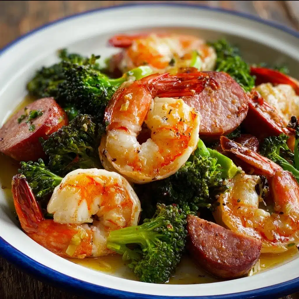 Honey Garlic Shrimp Roasted Broccoli Recipe