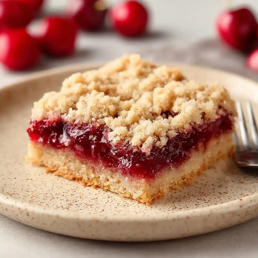 Quick Cherry Crumble Bars Recipe - Recipe Image