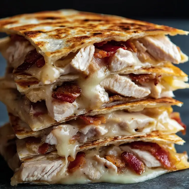 Easy Chicken Bacon Ranch Quesadilla Recipe