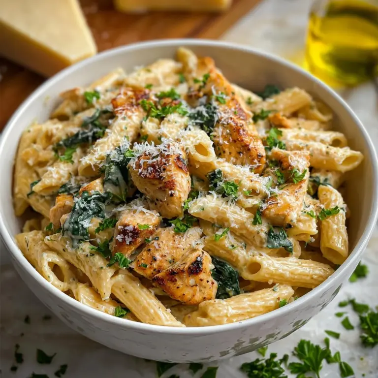 Healthy Garlic Parmesan Chicken Pasta Recipe