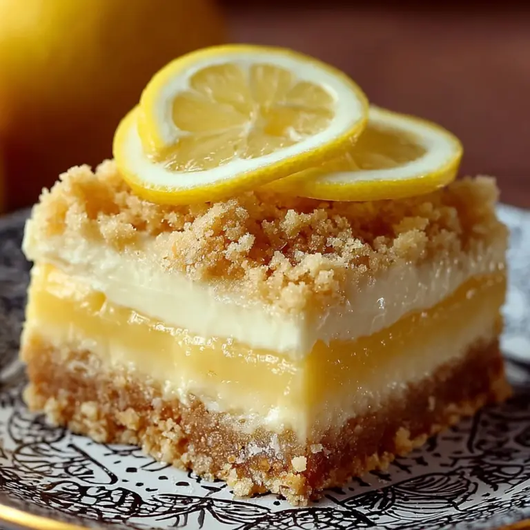 Creamy Lemon Cheesecake Crumb Bars Recipe