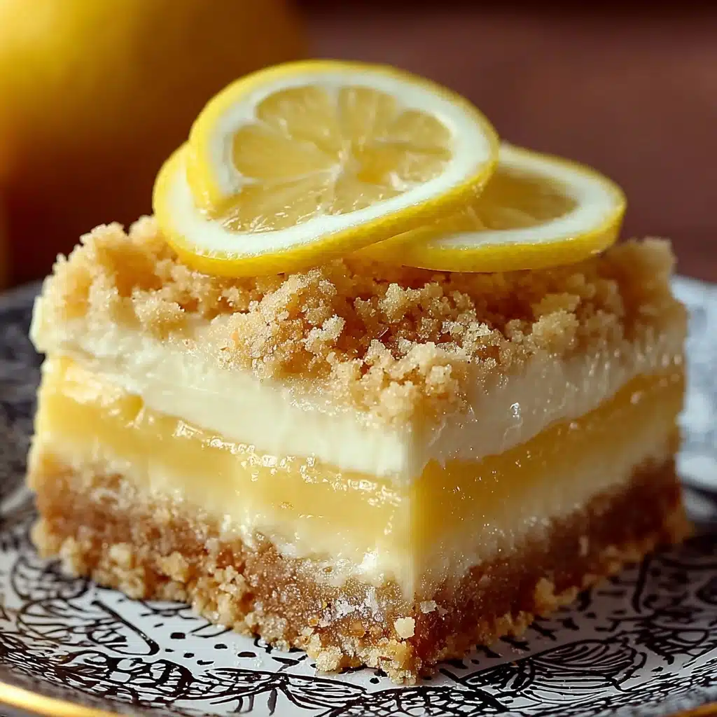 Creamy Lemon Cheesecake Crumb Bars Recipe - Recipe Image