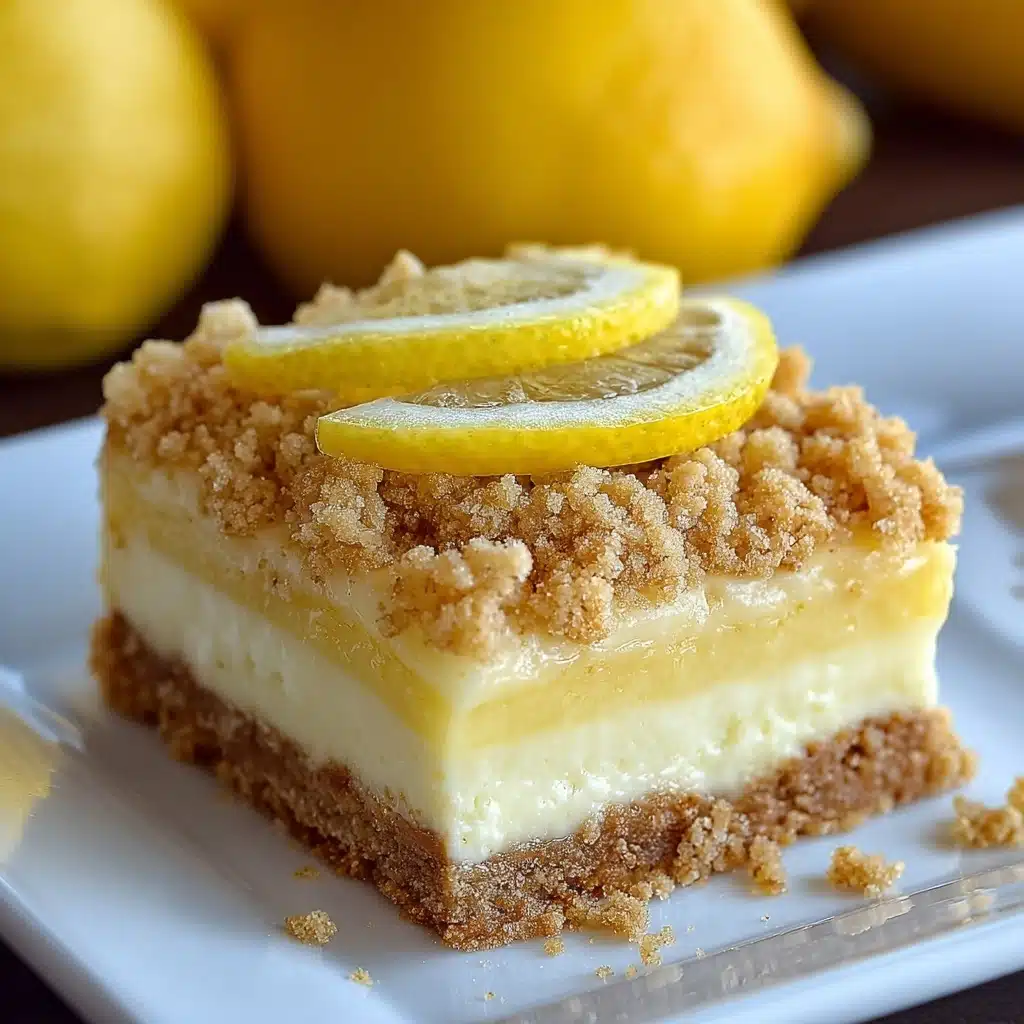 Creamy Lemon Cheesecake Crumb Bars Recipe - Recipe Image