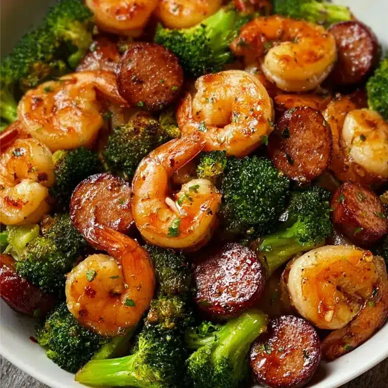 Honey Garlic Shrimp Roasted Broccoli Recipe
