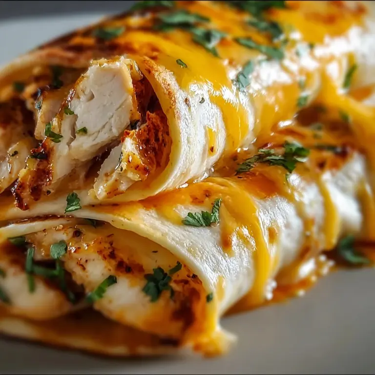 Cheesy Garlic Chicken Wraps Recipe