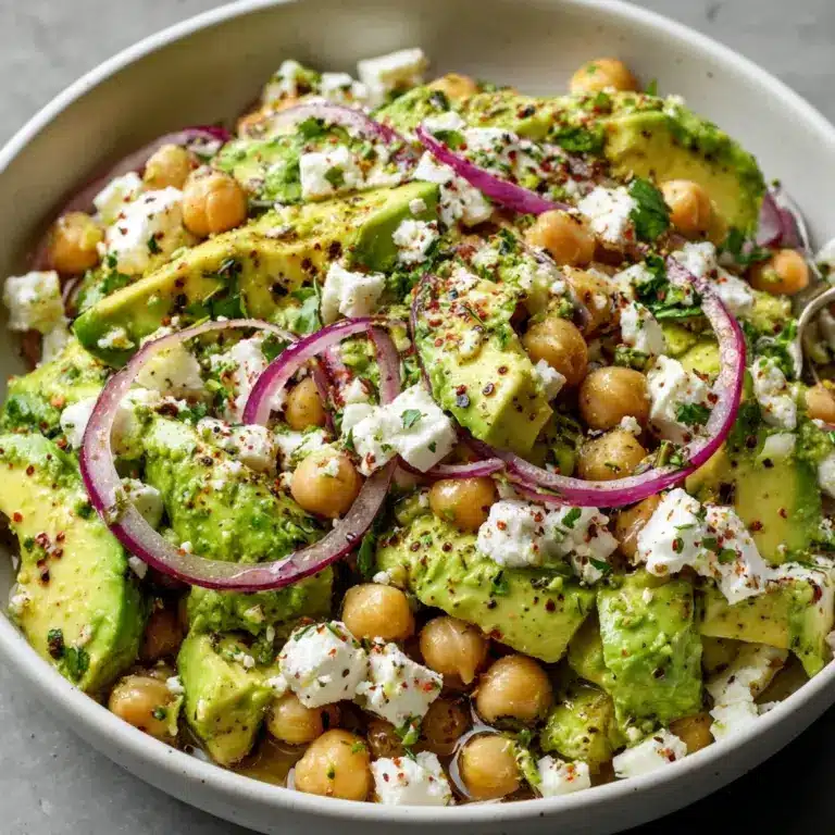 Chickpea Feta Avocado Salad Recipe
