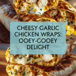 Ooey-Gooey Cheesy Garlic Chicken Wraps Recipe
