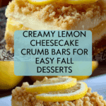 Creamy Lemon Cheesecake Crumb Bars Recipe