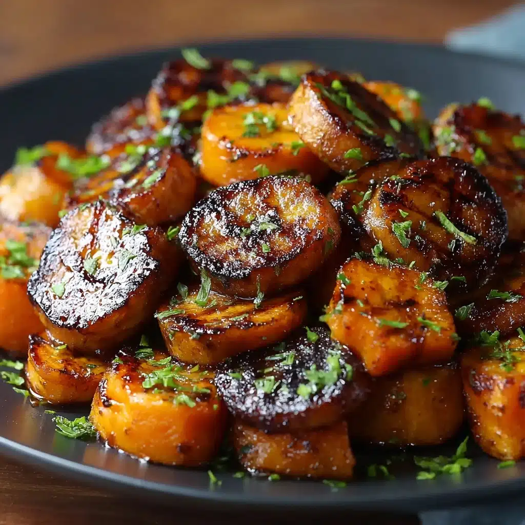 Sausage and Sweet Potatoes with Honey Garlic Sauce Recipe - Recipe Image