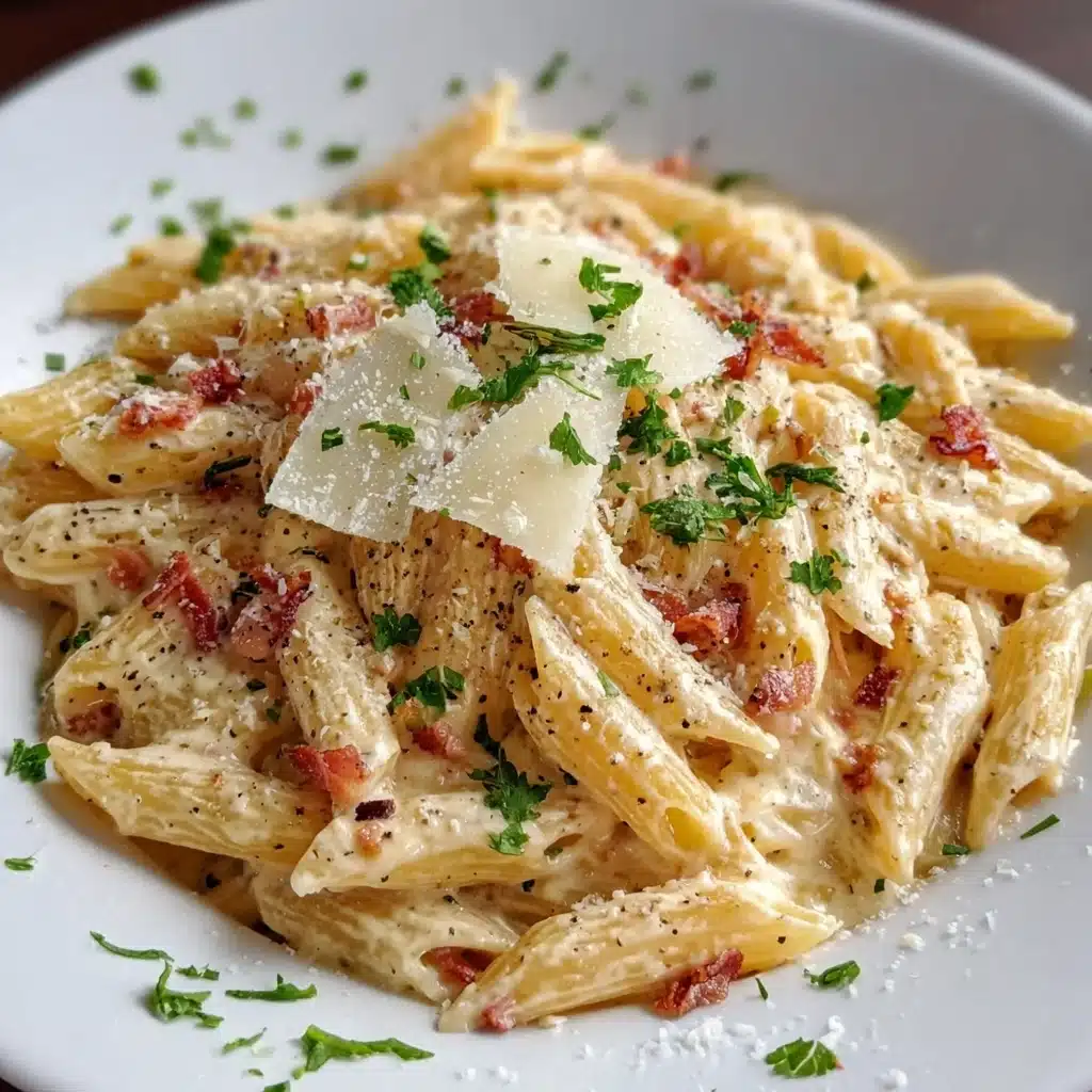 One Pot Creamy Garlic Pasta Recipe - Recipe Image