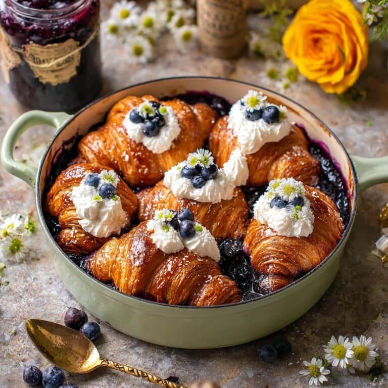 Blueberry Croissant French Toast Bake Recipe