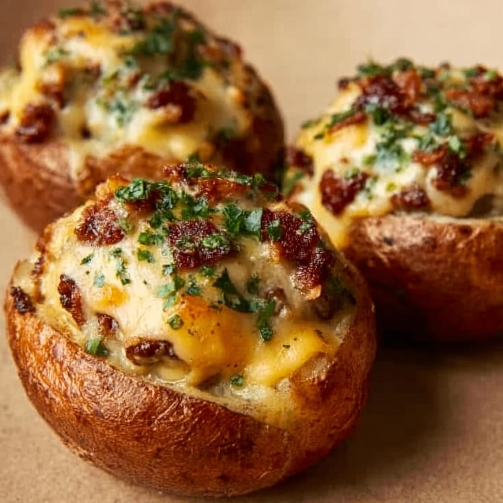 Garlic Parmesan Cheeseburger Bombs Recipe - Recipe Image