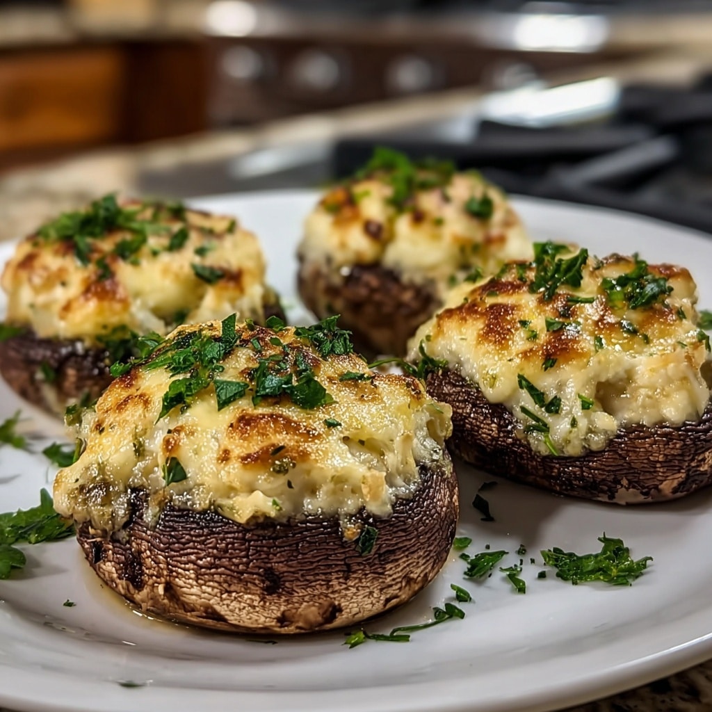 Baked Ricotta-Stuffed Mushrooms: A Delicious Treat! Recipe - Recipe Image