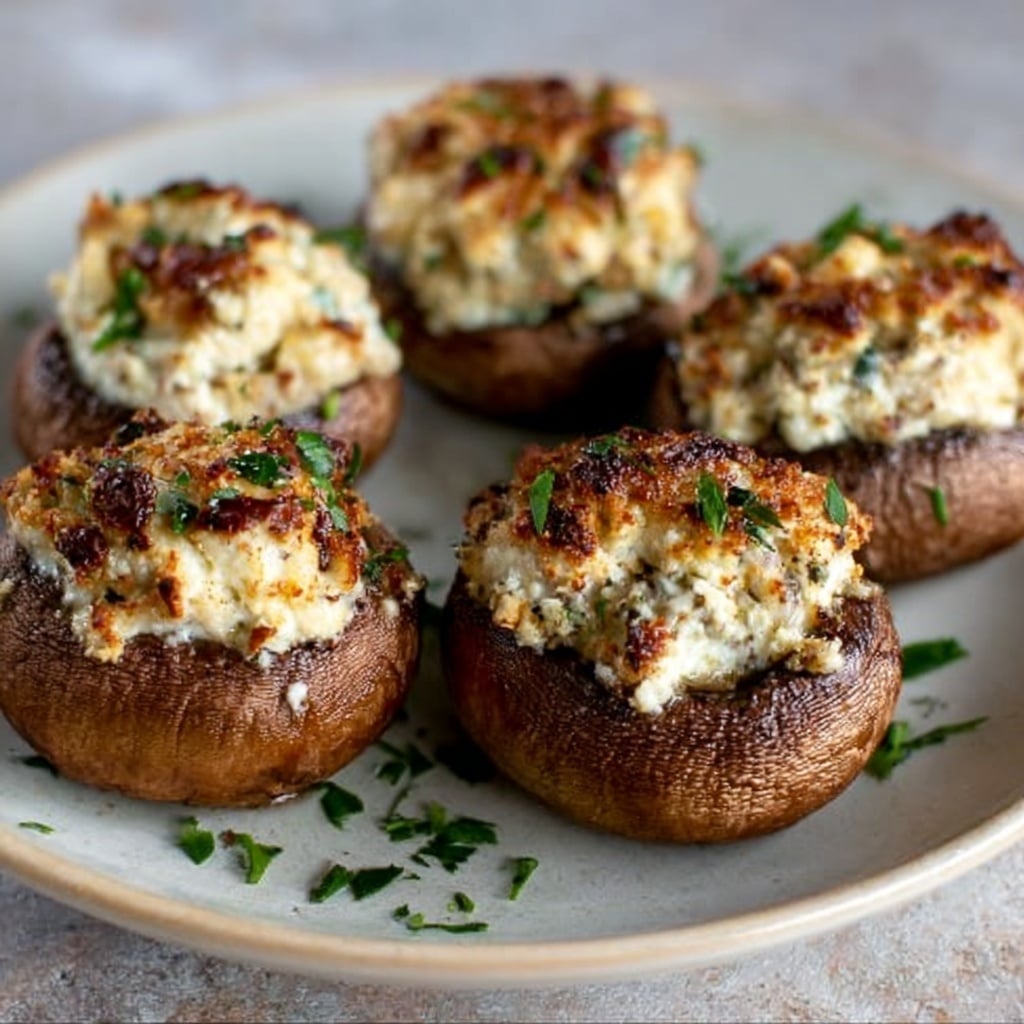 Baked Ricotta-Stuffed Mushrooms: A Delicious Treat! Recipe - Recipe Image