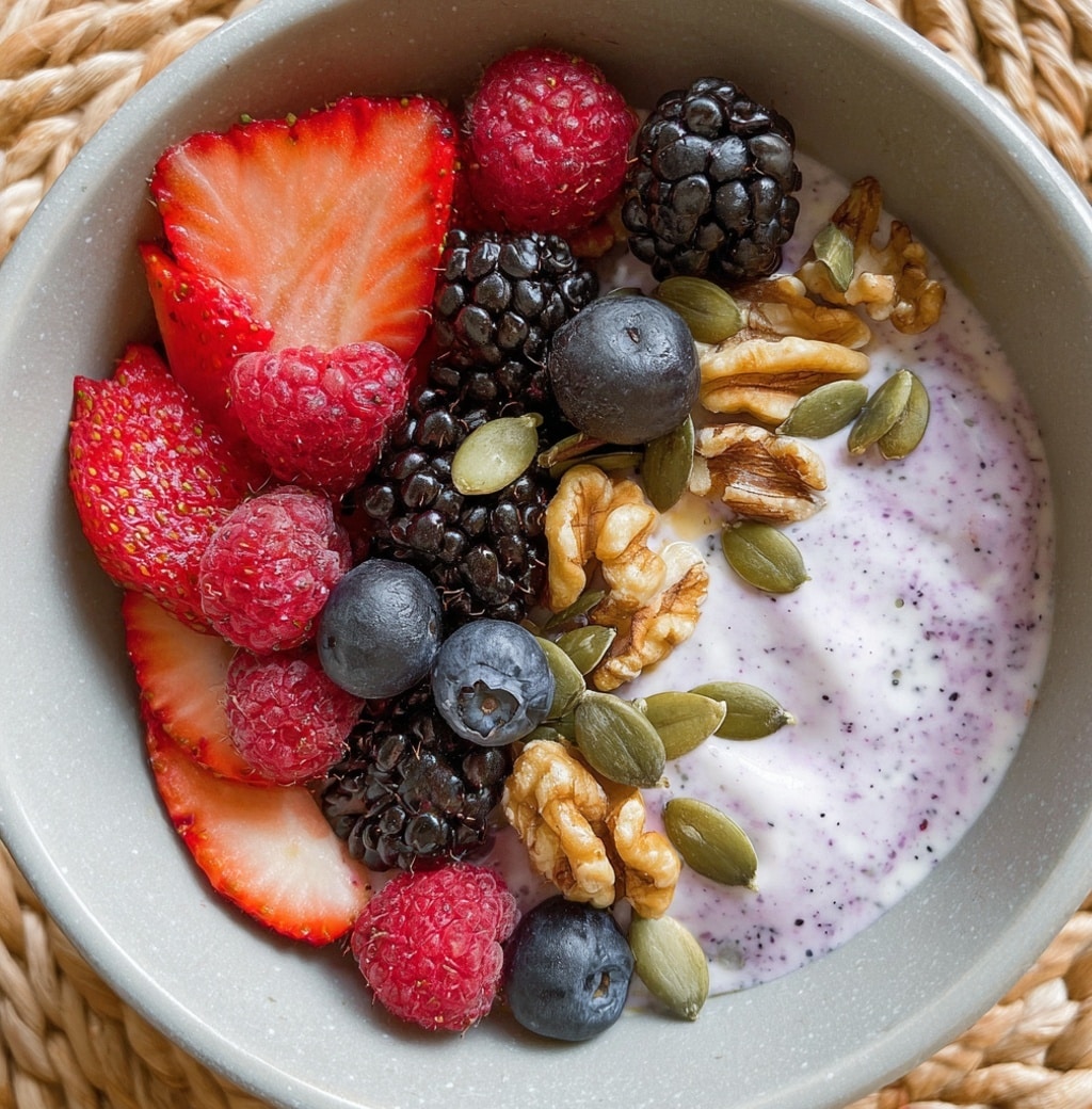Berry Bliss Cottage Cheese Smoothie Bowl Recipe - Recipe Image