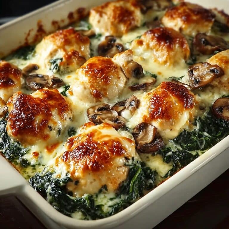 Chicken Spinach and Mushroom Low-Carb Casserole Recipe