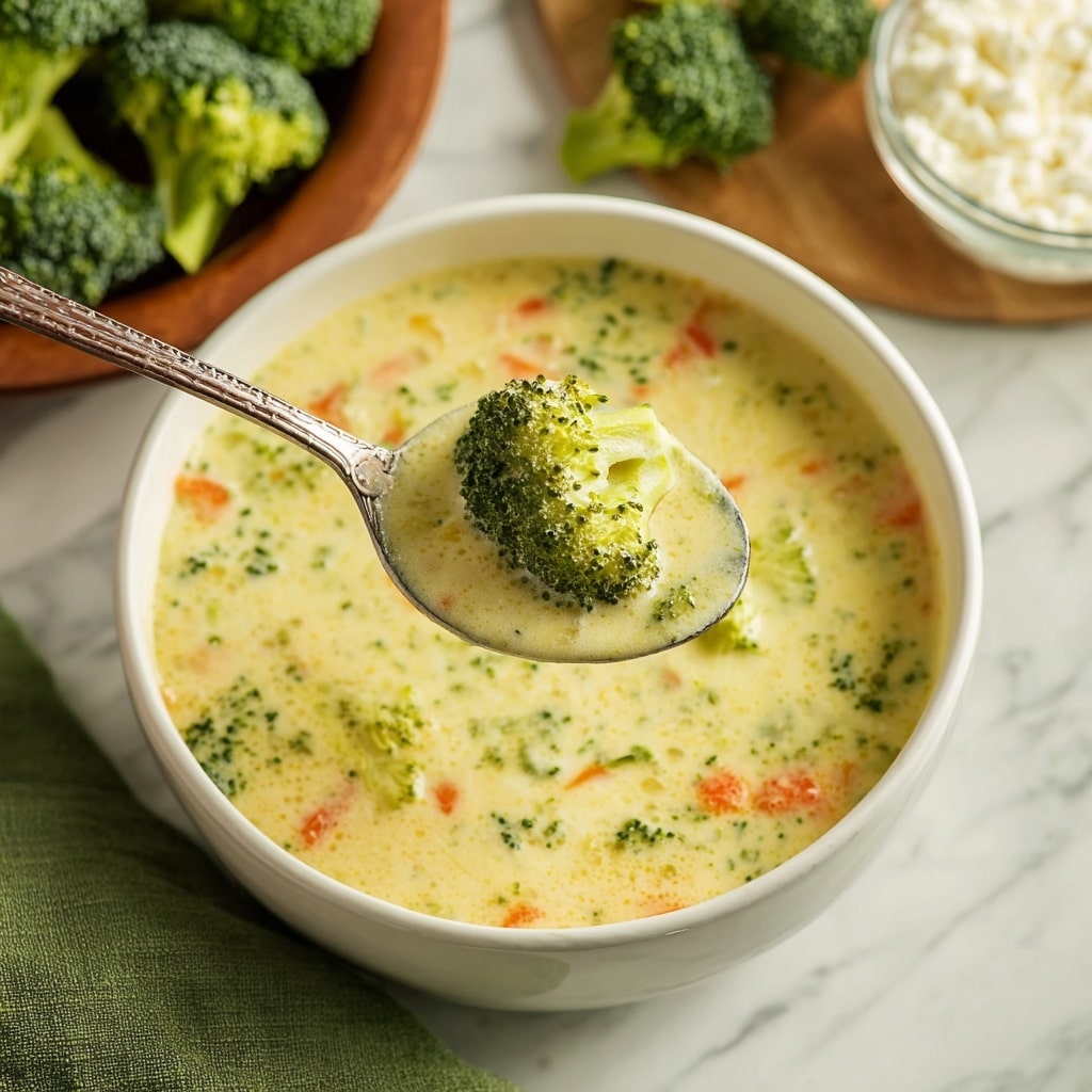High Protein Broccoli Cheddar Soup Recipe - Recipe Image