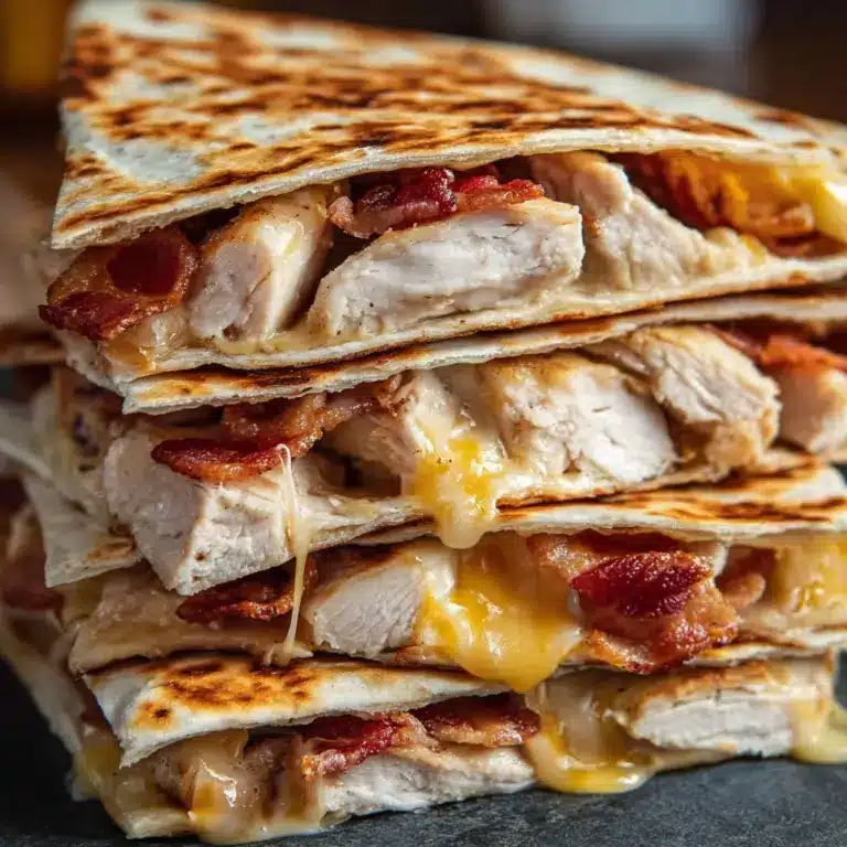 Easy Chicken Bacon Ranch Quesadilla Recipe