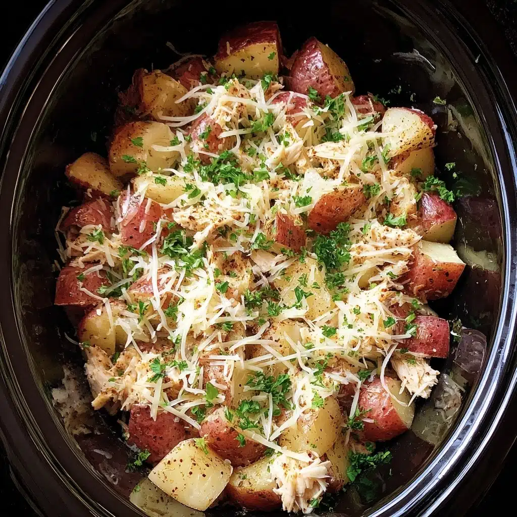 Crockpot Garlic Parmesan Chicken And Potatoes Recipe - Recipe Image