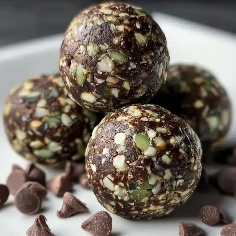 Mint Chocolate Chip Protein Balls Recipe