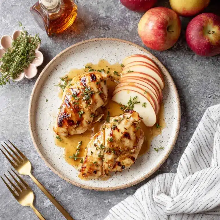 Maple Glazed Apple and Brie Stuffed Chicken Recipe