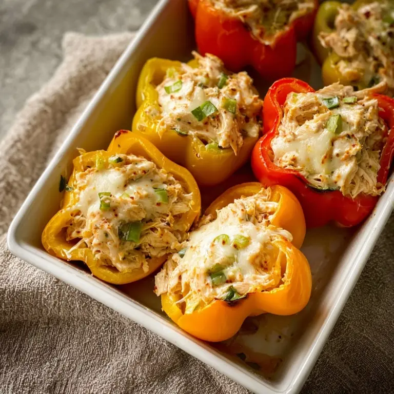 Creamy Chicken Stuffed Peppers Recipe