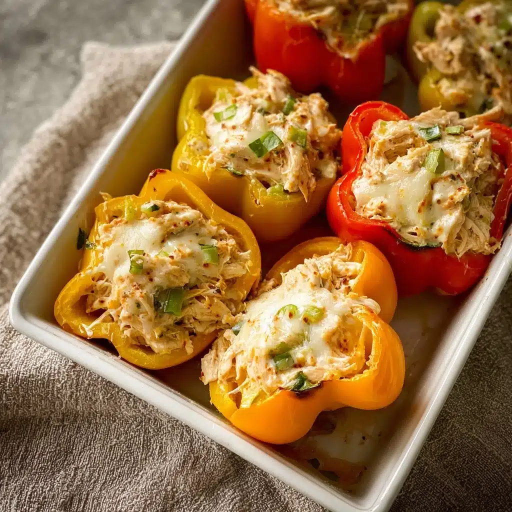 Creamy Chicken Stuffed Peppers Recipe - Recipe Image