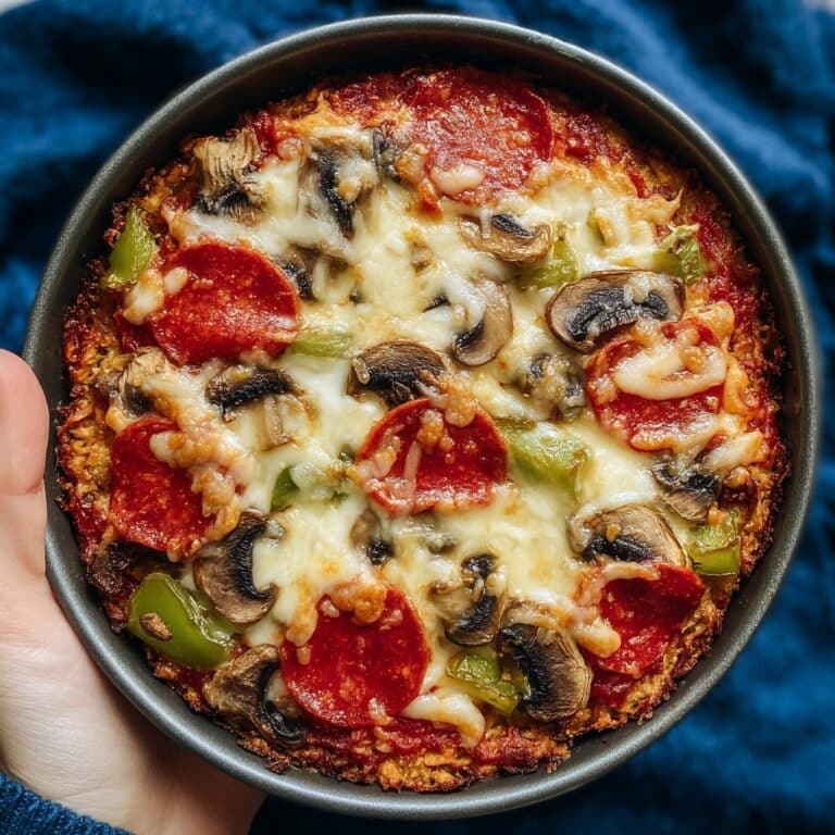 Low Carb Cheesy Crustless Pizza Bowl Recipe for Keto Meals Recipe
