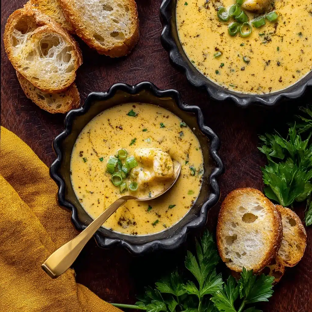 Hearty Cheddar Garlic Herb Potato Soup Recipe - Recipe Image