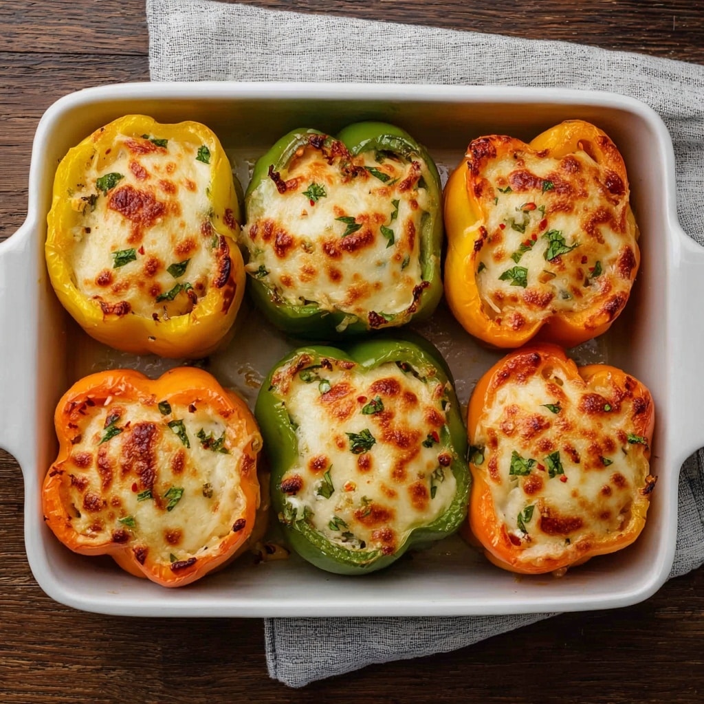 Cheesy Buffalo Chicken Stuffed Peppers Recipe - Recipe Image