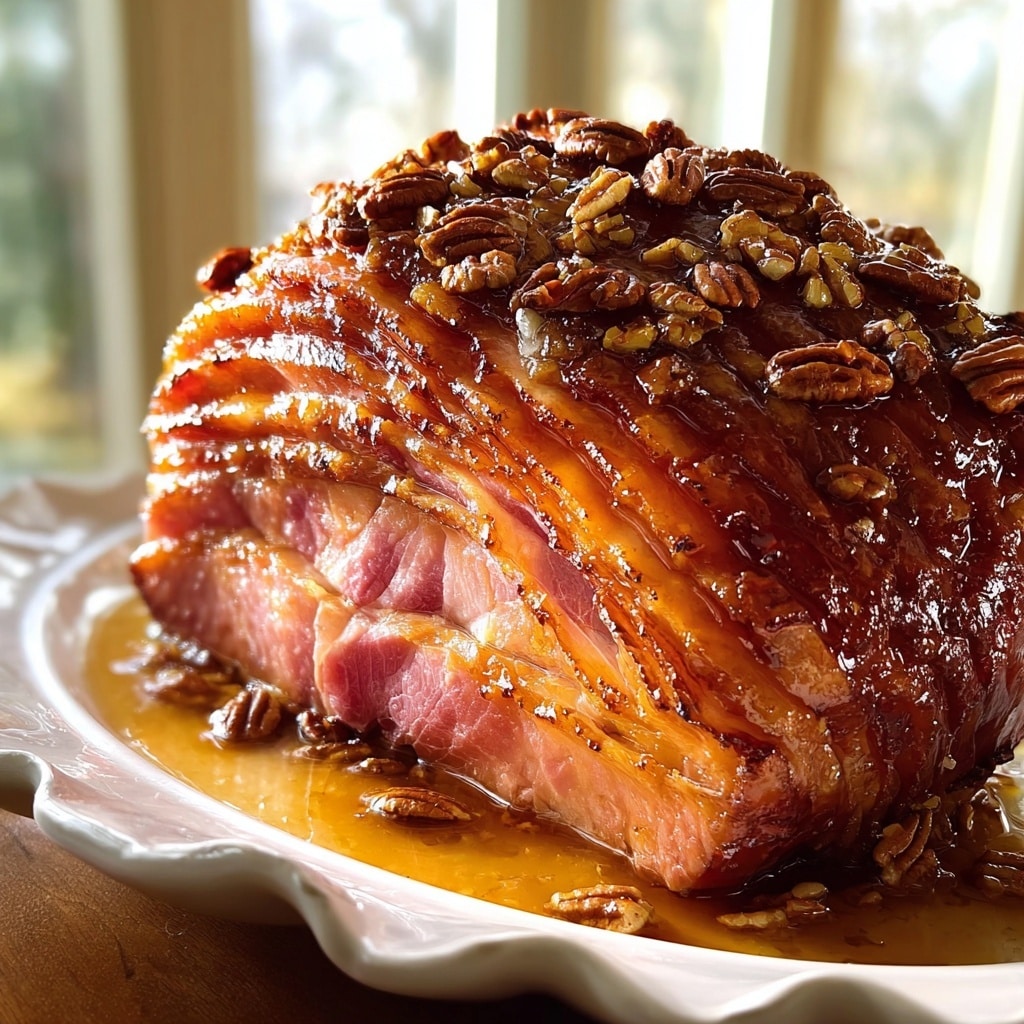 Slow Cooker Maple Glazed Ham Recipe - Recipe Image
