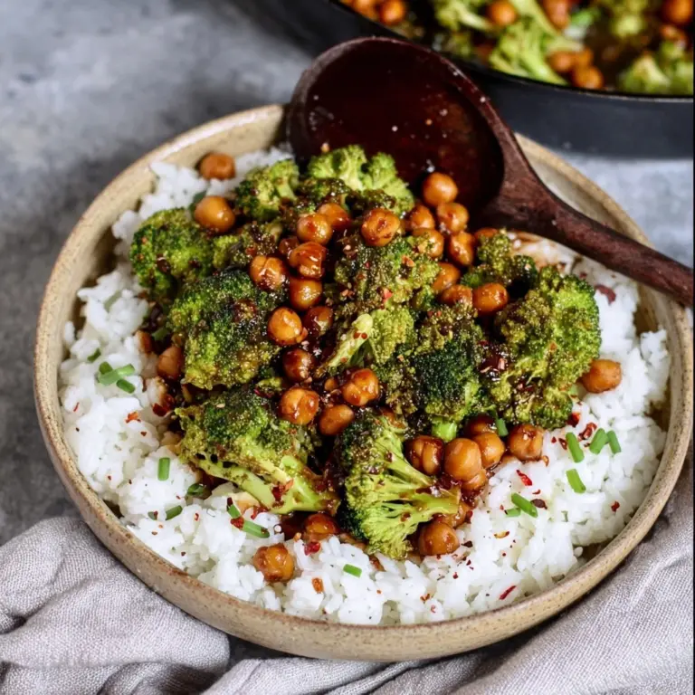 Garlic Broccoli Stir Fry With Chickpeas Recipe