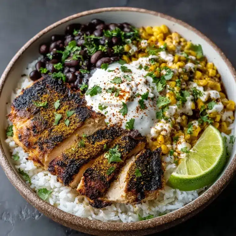 Mexican Street Corn Chicken Rice Bowl Recipe
