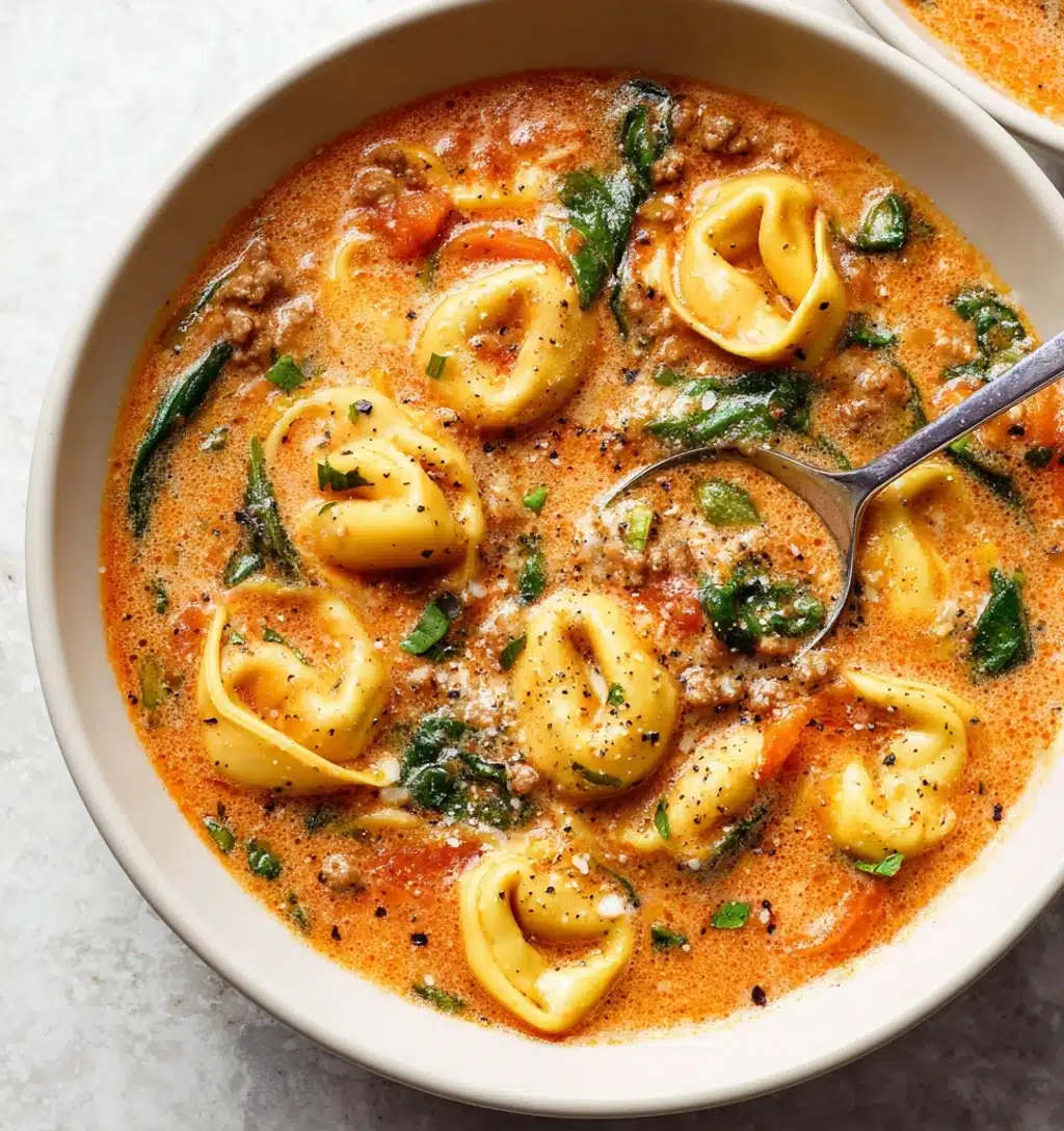 Crockpot Tortellini Soup with Sausage Recipe - Recipe Image