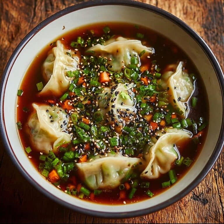 Easy Asian Dumpling Potsticker Soup Recipe