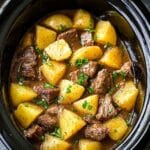 Slow Cooker Steak and Cheddar Potato Casserole Recipe