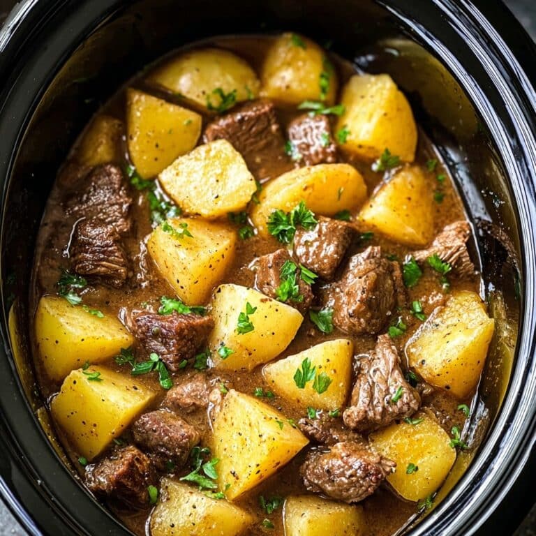 Slow Cooker Steak and Cheddar Potato Casserole Recipe