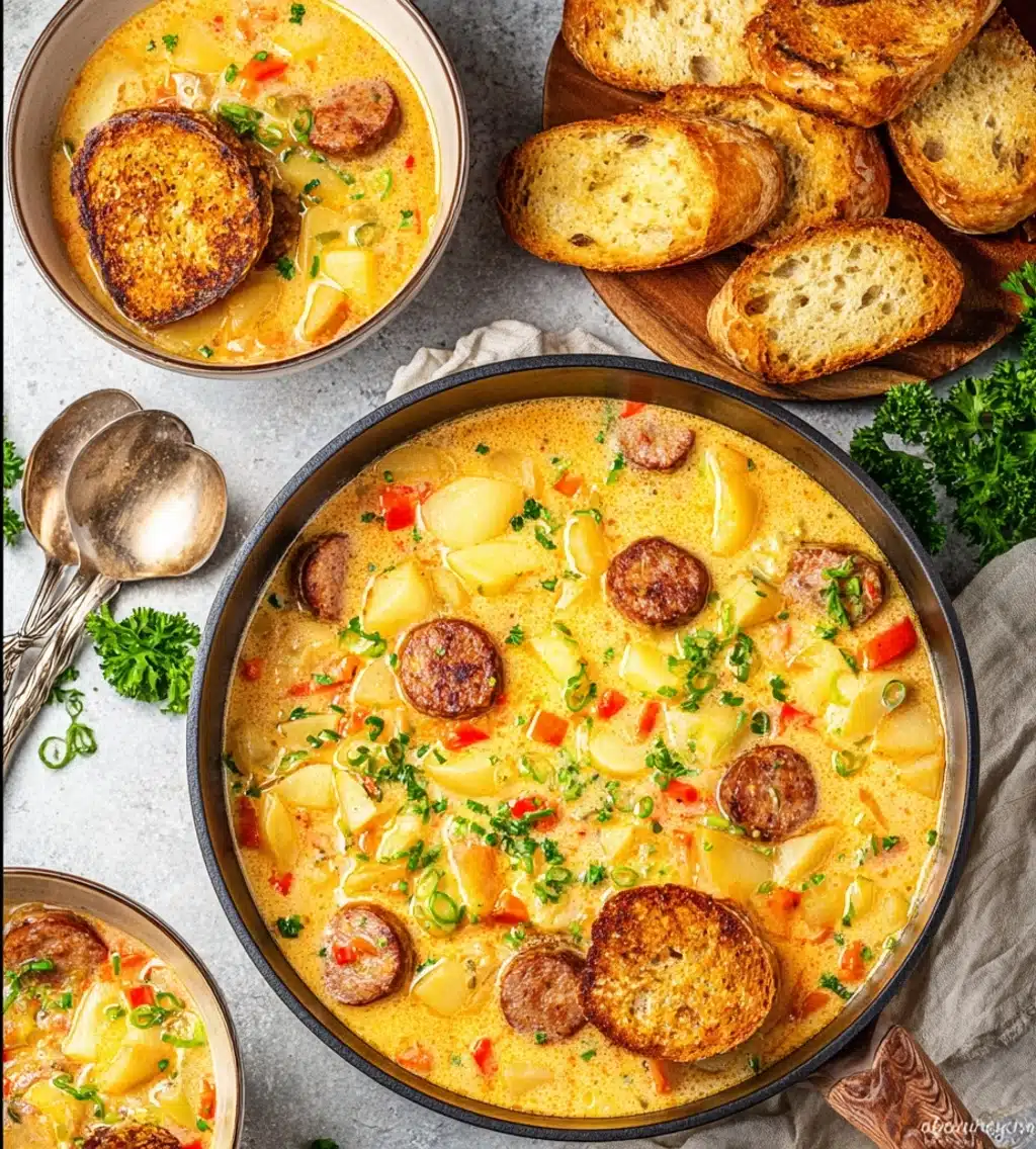 Slow Cooker Cajun Potato Soup Recipe - Recipe Image
