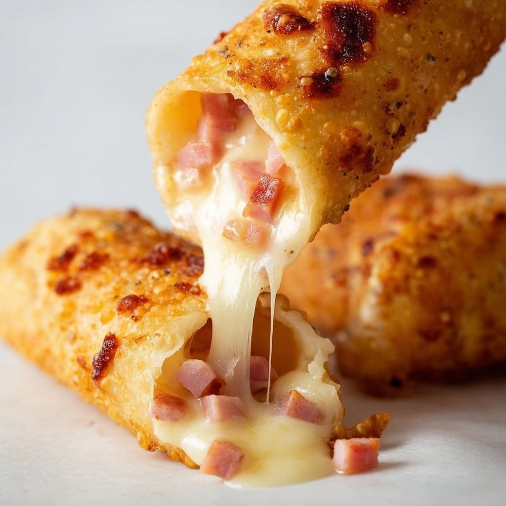 Crispy Baked Ham Cheese Mozzarella Sticks Recipe - Recipe Image