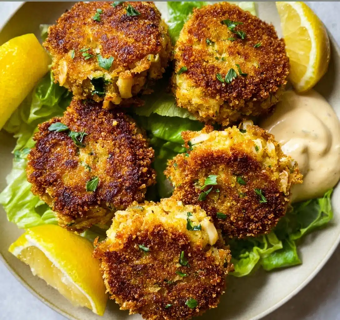 Golden Crispy Crab Cakes Recipe - Recipe Image