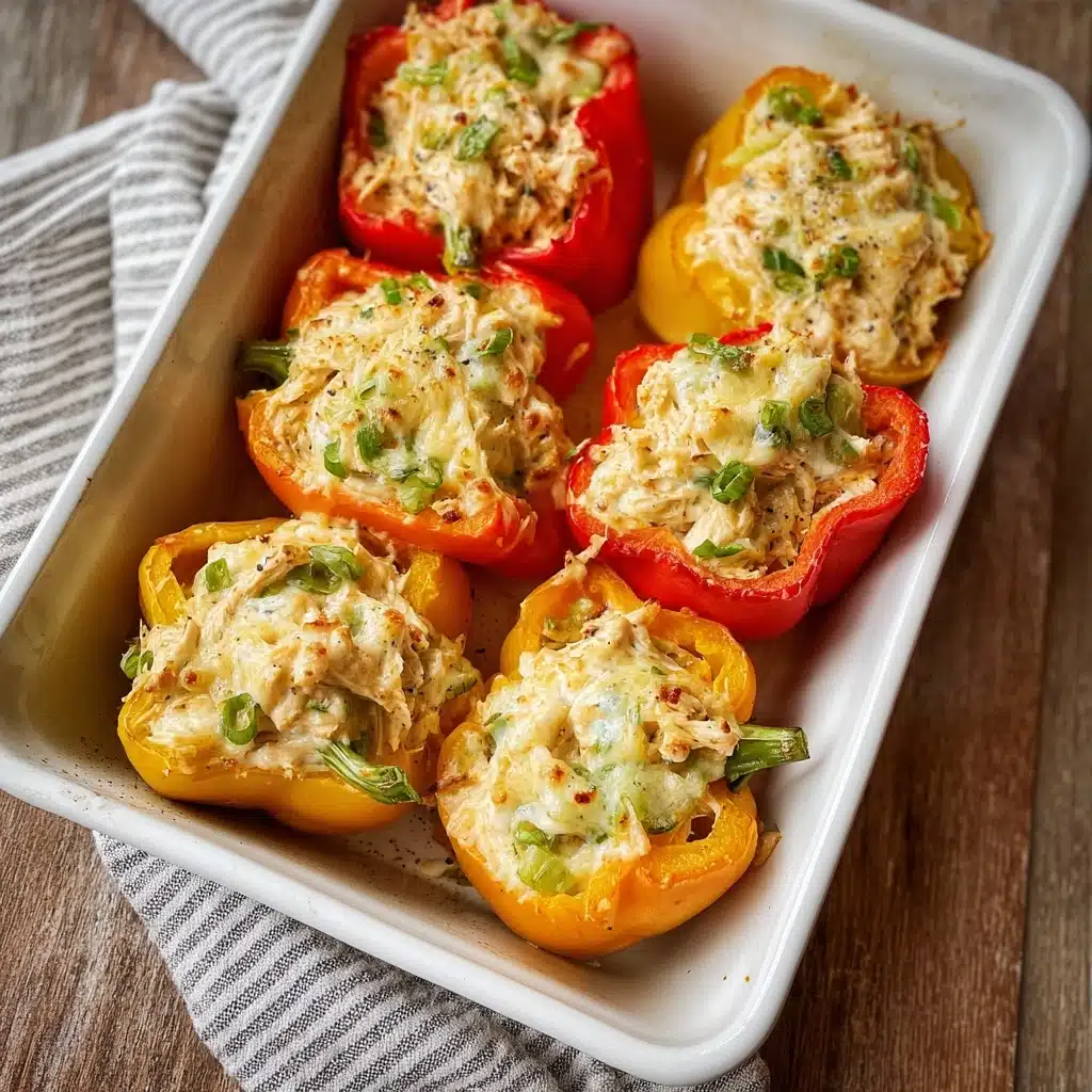 Creamy Chicken Stuffed Peppers Recipe - Recipe Image