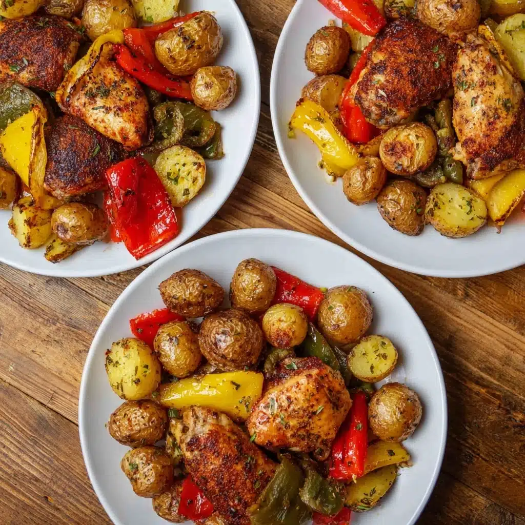 Mexican Roasted Chicken with Potatoes and Peppers Recipe - Recipe Image