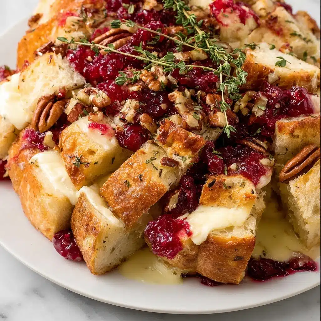 Pull-Apart Sourdough Brie and Cranberry Bread Recipe - Recipe Image