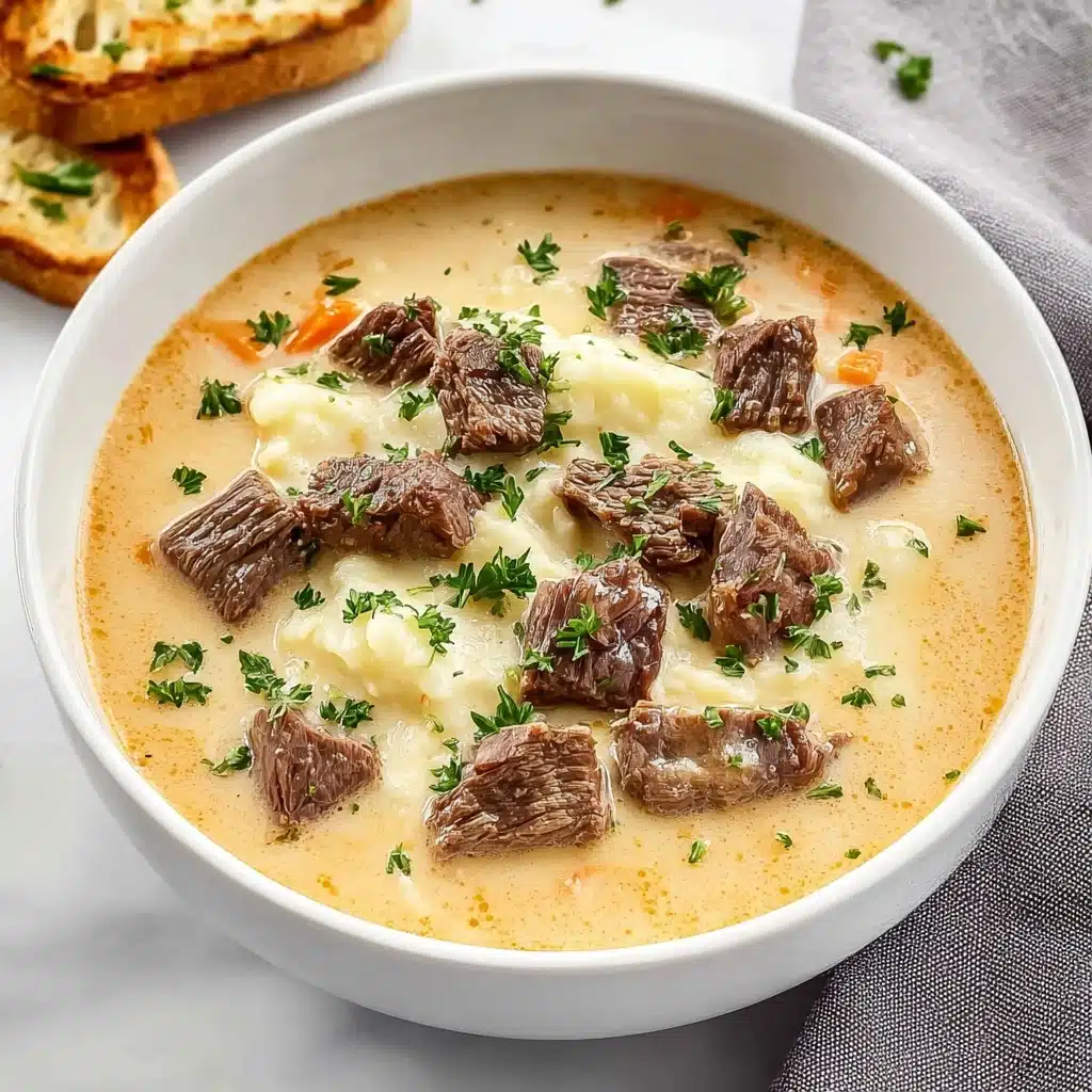 Creamy Philly Cheese Steak Soup Recipe - Recipe Image