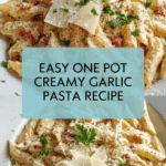 One Pot Creamy Garlic Pasta Recipe