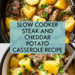 Slow Cooker Steak and Cheddar Potato Casserole Recipe