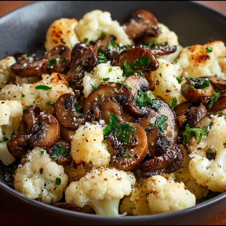 Garlic Cauliflower Mushroom Skillet Recipe
