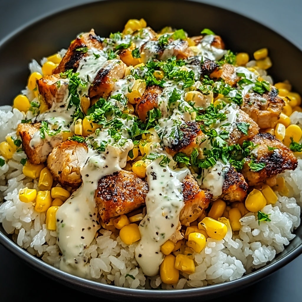 Irresistible Street Corn Chicken Rice Bowl Recipe - Recipe Image